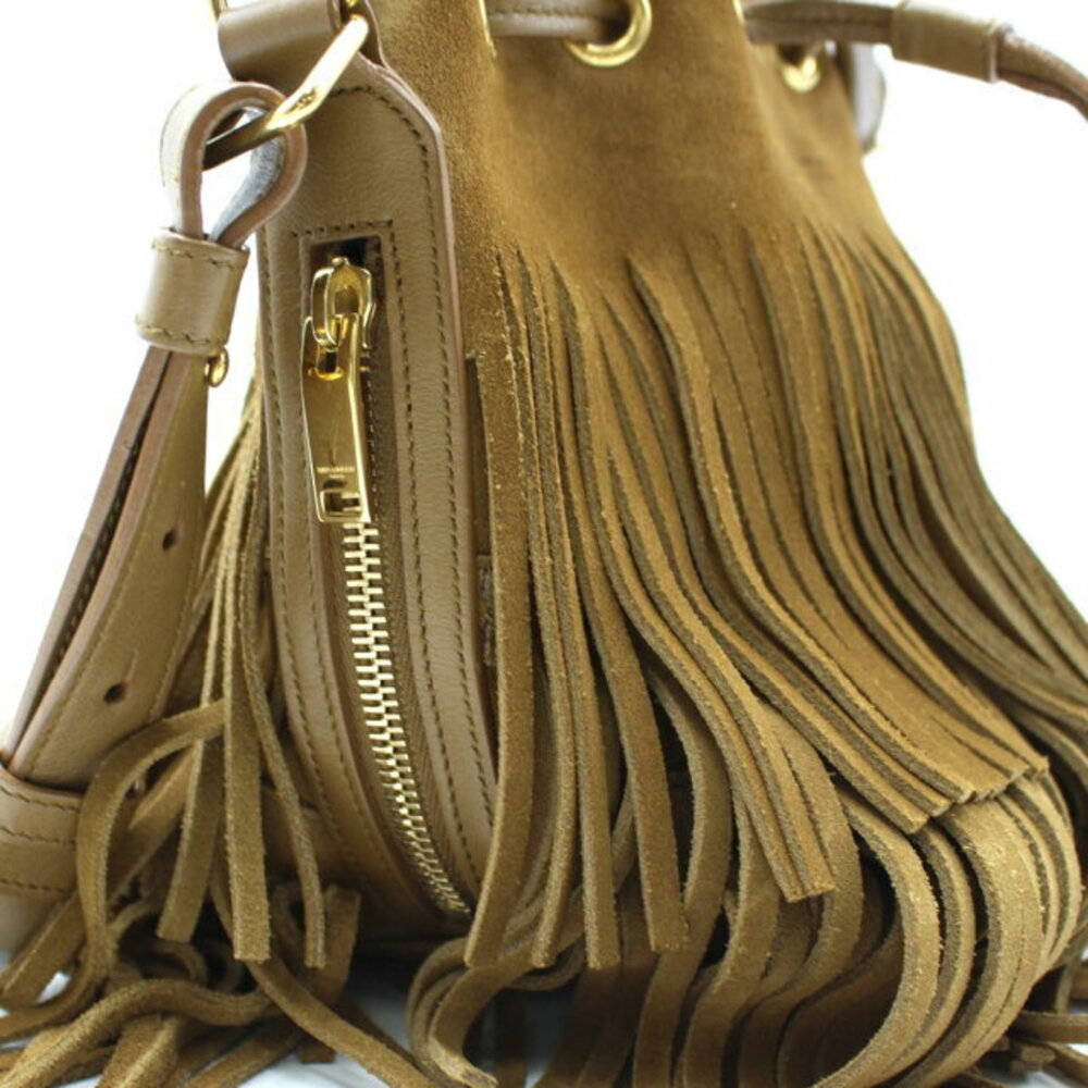 Saint Laurent Bag Suede Shoulder Brown - Picture 8 of 10